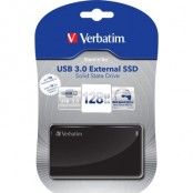 Verbatim extern SSD, 128GB, 2,5"", USB 3,0, svart