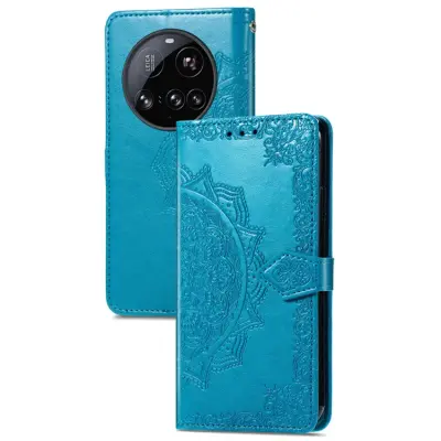 Xiaomi 15 Ultra Plånboksfodral Mandala Flower Läder - Blå