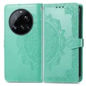 Xiaomi 15 Ultra Plånboksfodral Mandala Flower Läder - Grön