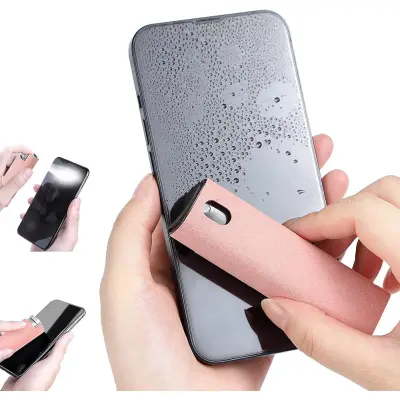 Boom - Skärm Rengöringskit med spray och mikrofiberklädsel - Rosa