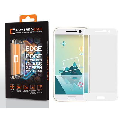 CoveredGear Edge to Edge härdat glas till HTC 10 - Vit