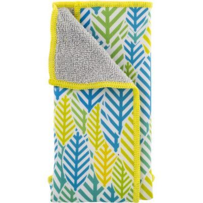 DELTACO Microfiberduk, för rengöring av bildskärmar, grön/blå/gul