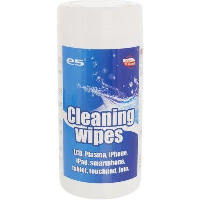 e5 våtservetter, för rengöring av bildskärmar, 100 stora våtservetter