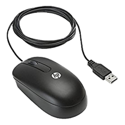 HP Optical Scroll Trådbunden Mus, USB - Svart