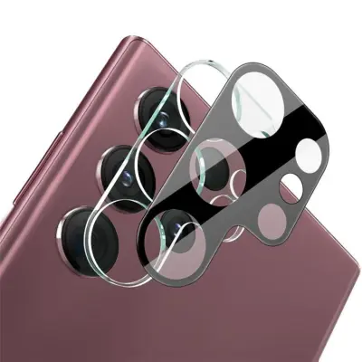 IMAK Galaxy S23 Ultra Kameralinsskydd i Härdat glas - Svart