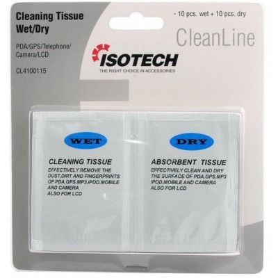 Isotech CleanLine Cleaning Tissues Wet/Dry