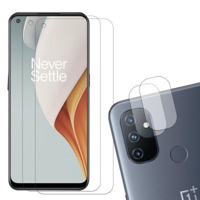OnePlus Nord 2 5G [4-PACK] 2 X Kameralinsskydd Glas + 2 X Härdat Glas
