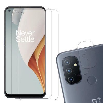 OnePlus Nord N100 [4-PACK] 2 X Kameralinsskydd Glas + 2 X Härdat Glas