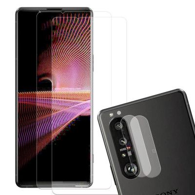 Sony Xperia 10 III [4-PACK] 2 X Linsskydd Glas + 2 X Härdat Glas