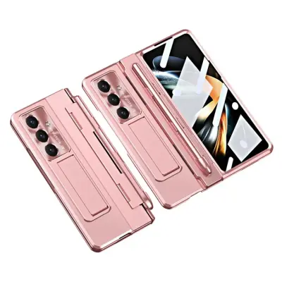 Mobilskal till Galaxy Z Fold7 med Skärmskydd och Stylus Hinge - Rosa