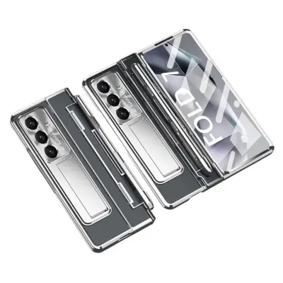 Mobilskal till Galaxy Z Fold7 med Skärmskydd och Stylus - Silver