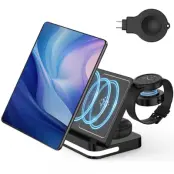 3in1 Trådlös Laddare Samsung Galaxy, Buds, Watch B26 - Svart
