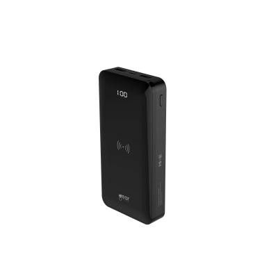 GEAR Powerbank 20000 mAh xUSB-C 2xUSB-A 1xMicroUSB LEDindicator - Svart