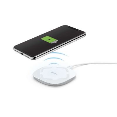 Hama Laddare QI 10W Vit Endast USB-kabel medföljer