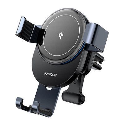 Joyroom Qi wireless 15 W car charger gravity phone holder Grå