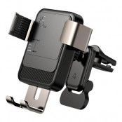 Joyroom Qi wireless 15 W car charger gravity phone holder Svart
