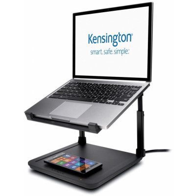 Kensington SmartFit Laptop Riser with Qi Wireless Phone Charging Pad