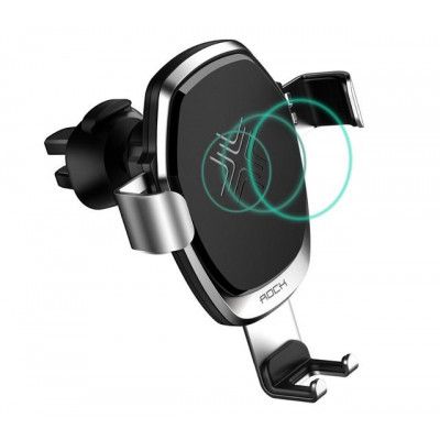 ROCK Gravity Vent Bil Mount Trådlös Laddare Grå