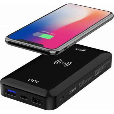 Trasig förpackning: Gear Powerbank Qi + 3xUSB 20,000mAh