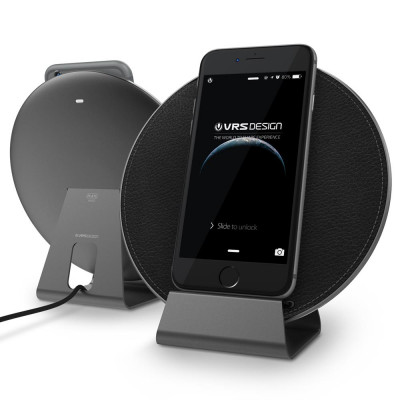 Verus plate halo trådlös mobilladdare - Titanium